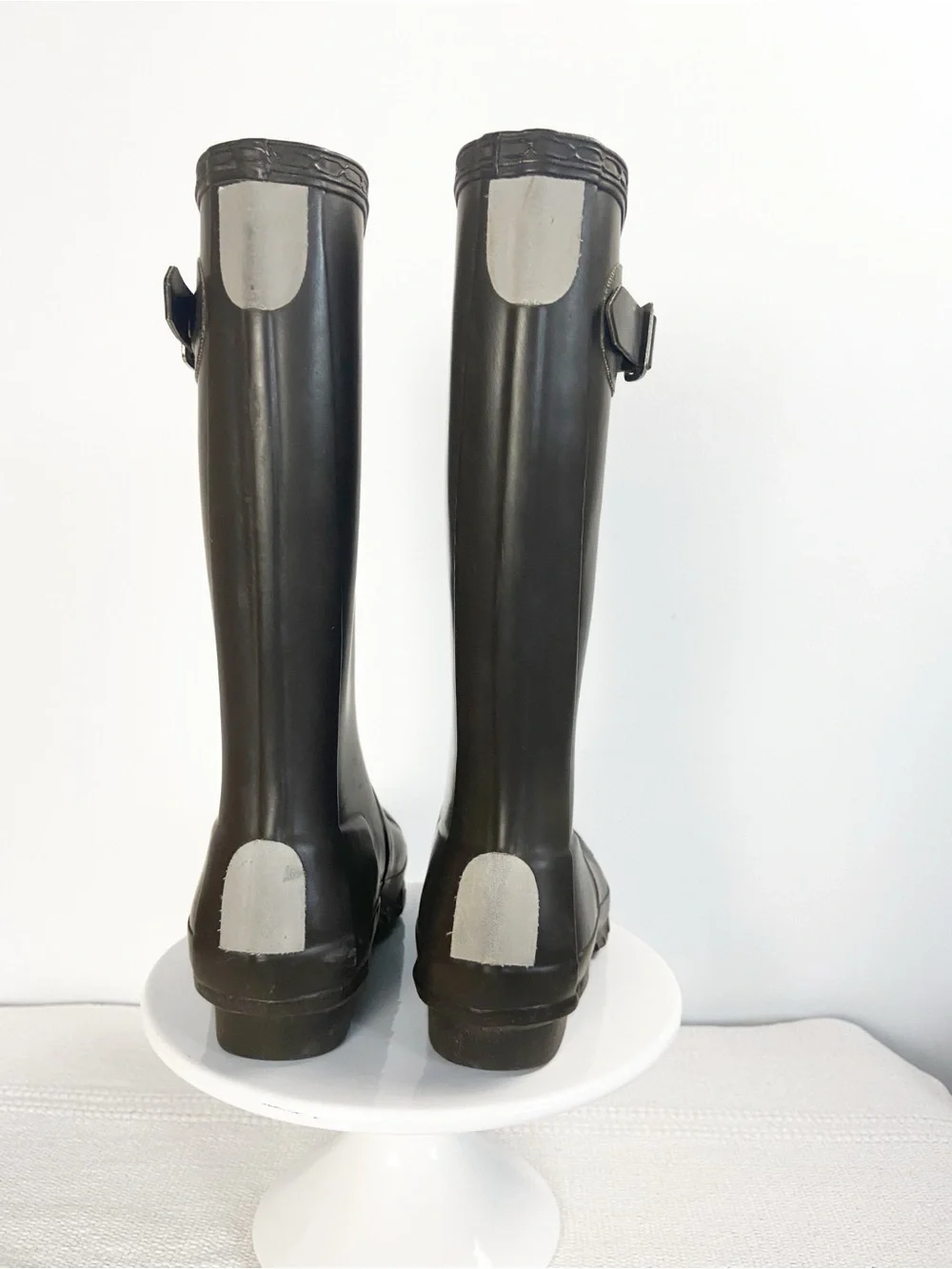 Hunter Matte Tall Rubber Rain Boots Brown Kids size 3 M/4 F
